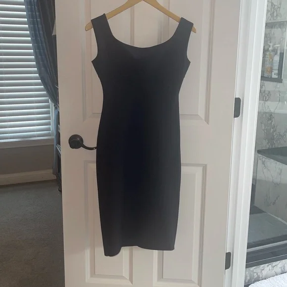 Chiara Boni La Petite Robe Sweetheart Neckline Elegant Black Dress Black Sz 40 - Picture 5 of 7